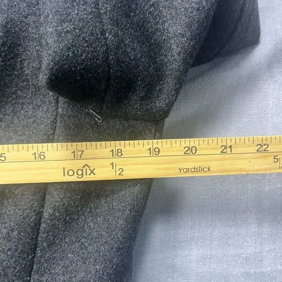Covington Coat Women Medium 10-12 Wool Blend Double Breasted Peacoat Gray - Picture 4 of 5
